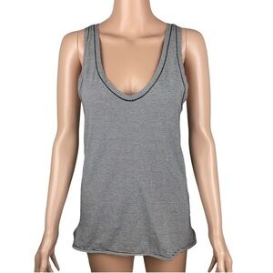 Lululemon Black/White Striped Tank